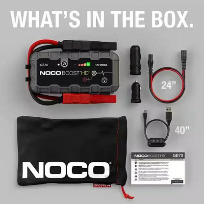 NOCO GB70 Boost HD 2000A UltraSafe Lithium Jump Starter - 12V