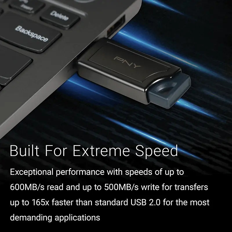 PNY 256GB Pro Elite V2 USB 3.2 Gen 2 Flash Drive - P-FD256PROV2-GE