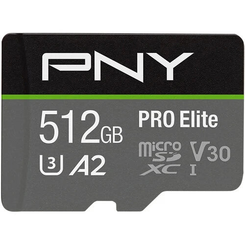 PNY 512GB PRO Elite microSDXC Flash Card - P-SDUX512U3100PRO-GE
