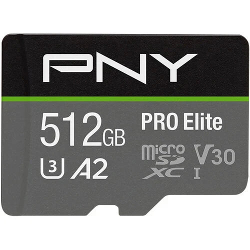PNY 512GB PRO Elite microSDXC Flash Card - P-SDUX512U3100PRO-GE