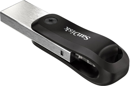 SanDisk 256GB iXpand Flash Drive Go USB 3.0 to Lightning - SDIX60N-256G-AN6NE - Black / Silver