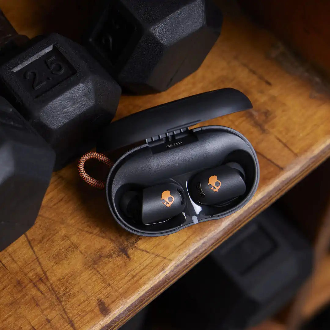 Skullcandy Sesh ANC True Wireless Active Earbuds Headphones with Noise Canceling - Black/Orange - S2SAW-S749