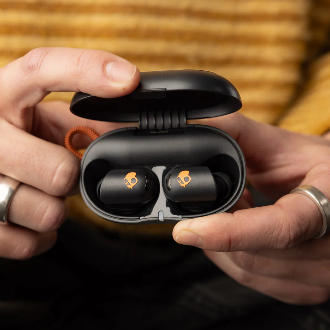 Skullcandy Sesh ANC True Wireless Active Earbuds Headphones with Noise Canceling - Black/Orange - S2SAW-S749
