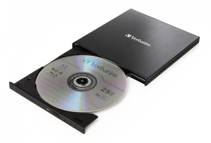 Verbatim External Slimline Blu-ray Writer - USB 3.2 Gen 1 Blu-ray and DVD RW Drive - 43890