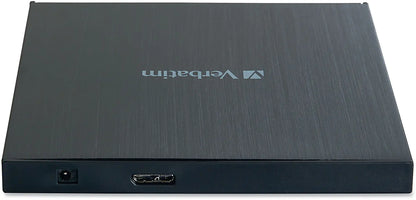 Verbatim External Slimline Blu-ray Writer - USB 3.2 Gen 1 Blu-ray and DVD RW Drive - 43890